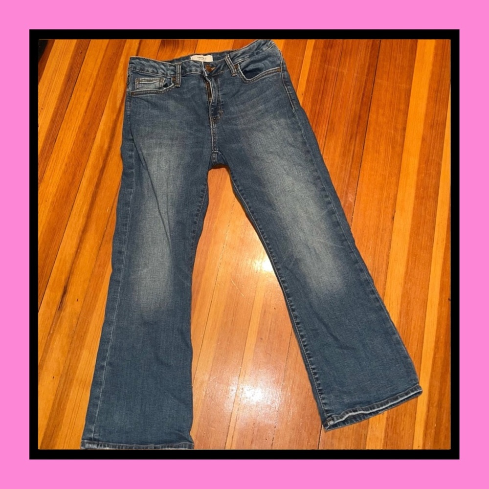 Forever 21 Y2K Cropped Flared Jeans